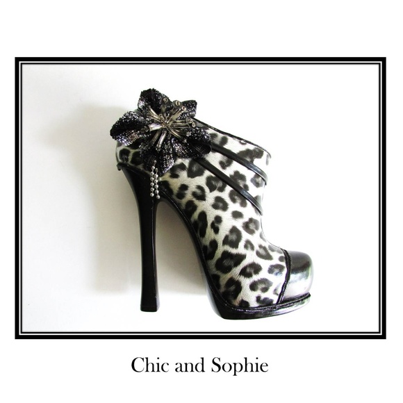 Accents Black Silver Animal Leopard Print Heel Figurine Poshmark